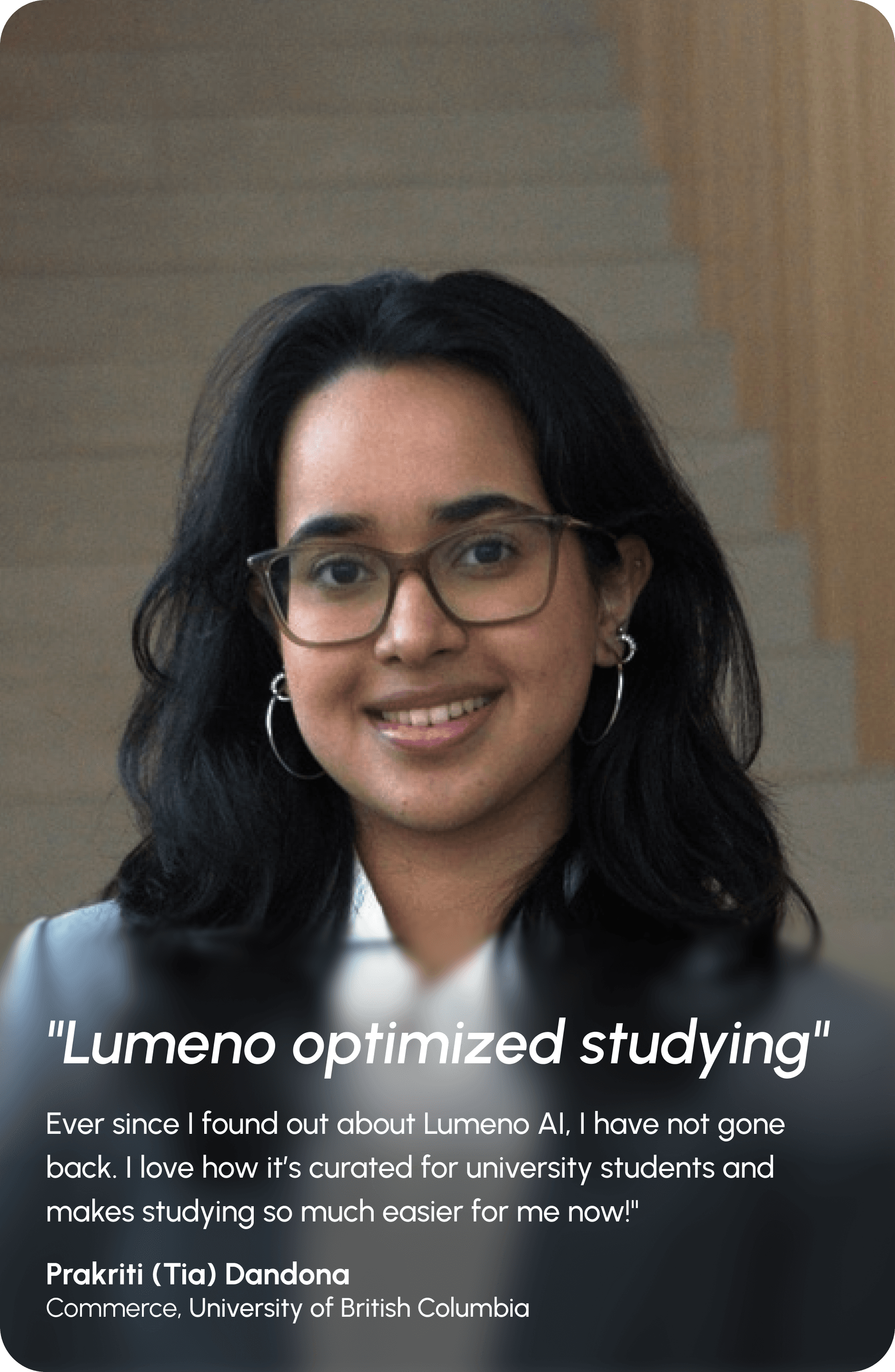 Prakriti (Tia) Dandona testimonial